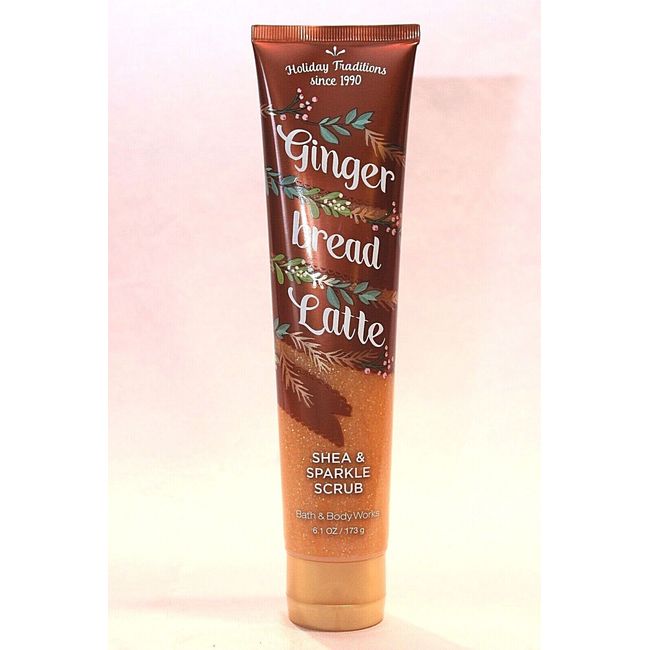 1 GINGERBREAD LATTE BATH & BODY WORKS SHEA & SPARKLE BODY SCRUB 6.1 OZ WASH NEW