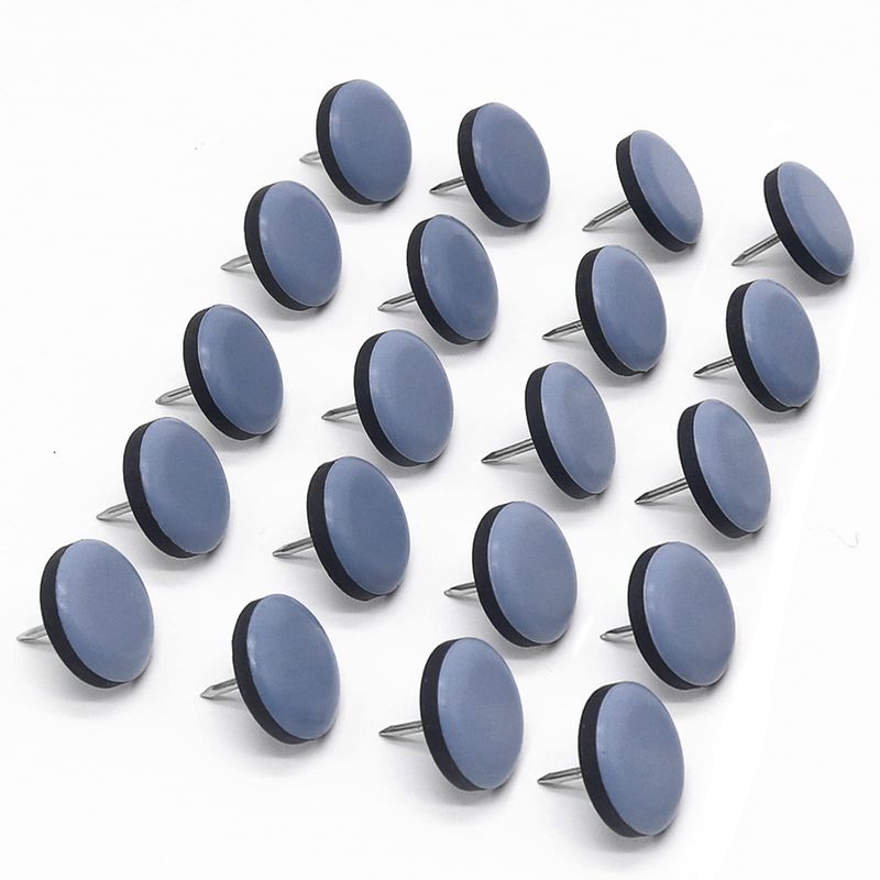 24 Pack Chair Glides, Nail On Chair Gliders (3/4 Inch Diameter), Teflon Chair Glides