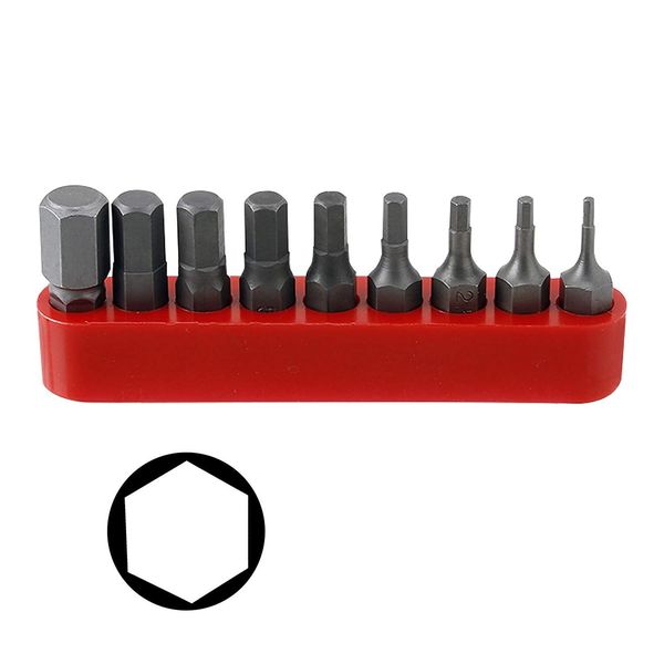 9-Piece Metric Hex Driver Bit Set 1.5-8mm - Taiwan By ProTools