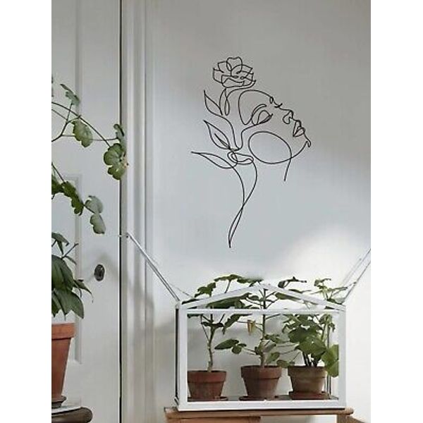 Woman Abstract Wall Decal Minimalist Wall Art Fine Line Drawings Wall Sticker