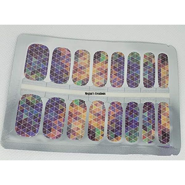 Colorful Triangles Nail Polish Wraps - Nail Polish Strips