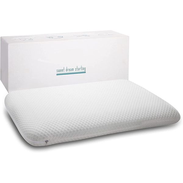 Ultra Slim 2.7″ Memory Foam Full Pillow-Thin, Flat, Soft Supporta