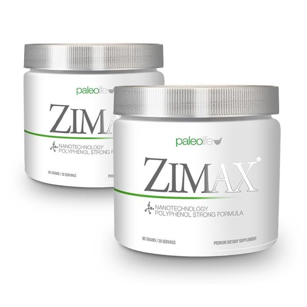 ZIMAX Super ANTIOXIDANT - 100% Natural - High Absorption Curcumin, Rosemary Extract, Grape Seed Extract, Olive Leaf Extract ORAC 3,451,770 (Canister) (2-Pack)