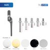 XFORT Cranked Locking Window Handle Installation Kit in White, Right Hand UPVC Window Handle Replacement, Offset Lockable Window Lever