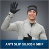 TrailHeads Running Gloves | Lightweight Gloves with Touchscreen Fingers - Black (Medium)
