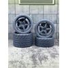 1/16 Scale Resin Super Wide 3D Printed Wheel Set