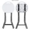2-Pack Foldable Stool 18.1 inch Metal&Plastic Folding Stools 300lbs Capacity