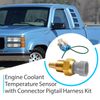 213-77 Engine Coolant Temperature Sensor with Connector Pigtail Harness Kit Compatible with Cadillac Chevy Buick GMC