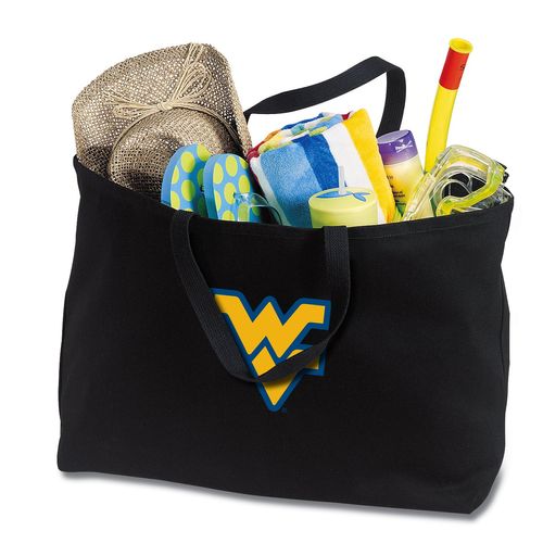 Broad Bay JUMBO WVU Tote Bag or Large Canvas West Virginia University Shopping Bag