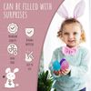 6PCs Refillable Easter Eggs 8cm - Empty Plastic Eggs, Easter Egg Hunts 6 Bright Colors, Reusable Plastic Easter Eggs for Holiday Candy and Surprises Gift Box, Easter Basket Stuffers Fillers