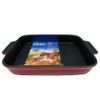 Oster 16 inch Nonstick Ceramic Rectangle Baking Corner RED