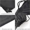 FEPITO 12 Pack Drawstring Backpack Bags Sack Cinch Bag String Backpack for Gym Traveling,Black