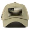 USA American Flag Hat Khaki Detachable Patch Micro Mesh Tactical Cap