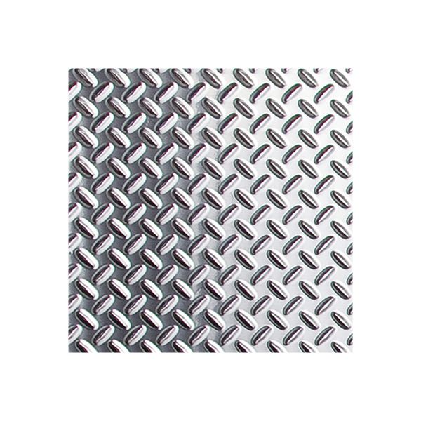 FASÄDE - .013 in. Diamond Plate Brushed Aluminum Decorative Vinyl Wall Panel (12X12 Inch Sample)