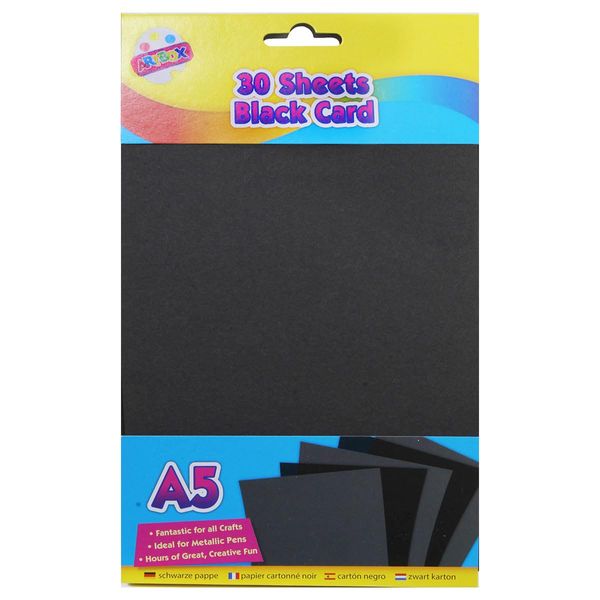 30 Sheets A5 Black Activity Card