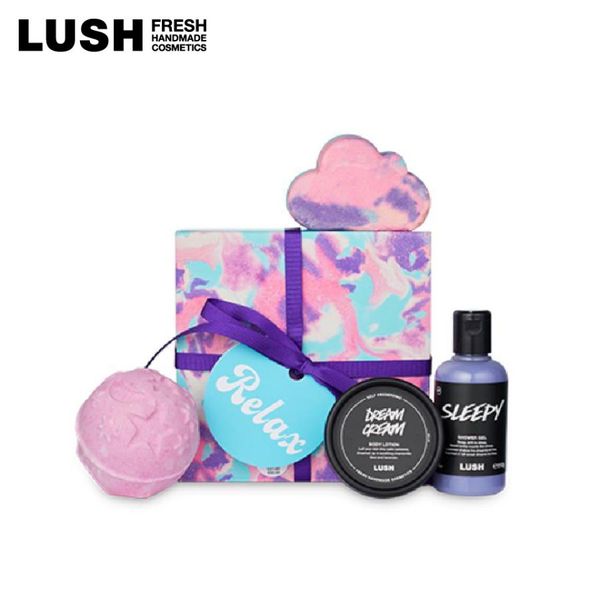 LUSH Official Relax Gift Set Bath Bomb Bath Salts Body Care Twilight Sleepy Lavender Present Cosmetics Coffret