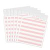 3dRose Greeting Cards - Blush Pink White Stripes Horizontal - 6 Pack - TDSwhite – Patterns Designs