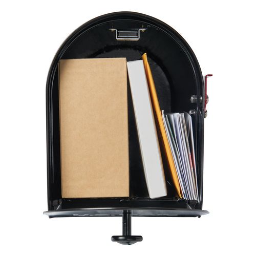 Gibraltar Mailboxes Tuff Body Large Capacity Galvanized Steel Black, Post-Mount Mailbox, TB1B0000