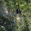 LEDSone Hanging Pendant Light, E27 Indoor/Outdoor Rainproof Lamp Holder- 2m Cable,(Black)