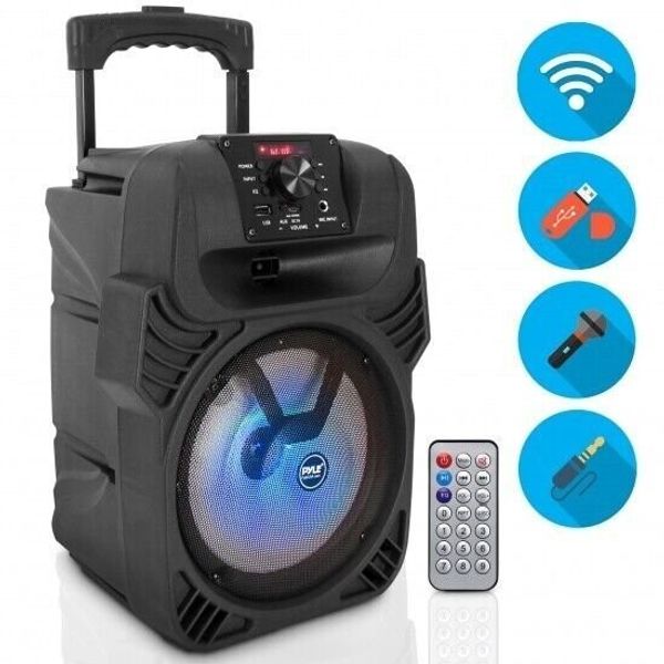 Pyle Bluetooth Portable PA Speaker, Built-in Rechargeable Battery, 400W PPHP844B