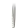 Rubis Hole Pattern Stainless Steel Pointed Tweezers for Precise Eyebrows and Hair Removal, The Elegance Collection,1K011 9.5, Made in Switzerland