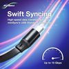 BoxWave Cable Compatible with Google Pixel Buds Pro 2 - PD miniSync (240W), Retractable PD 240W Portable USB Type-C Cable - Jet Black