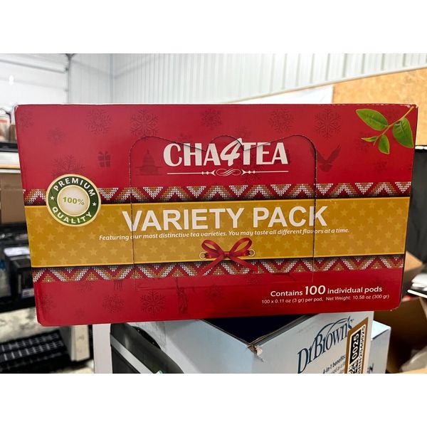 Cha4TEA 100-Count K Cups Tea Variety Sampler Pack for Keurig K-Cup Brewers