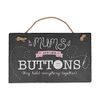 Papillon Collection Mum's Are Like Buttons Black Slate Small Rectangular Plaque