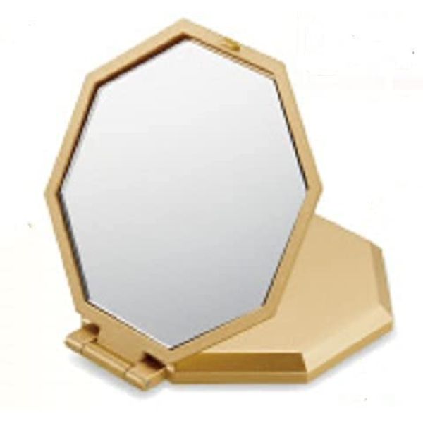 Octagonal X X Gold Feng Shui Design Compact Mirror [Mobile Mirror with 10 X Magnifying Eye Makeup, such as fine and Cosmetic Mirror]