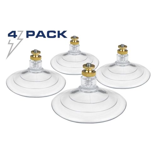 Ultra Bright Lightz Large Threaded Replacement Suction Cups | Dash Light Stick Light Windshield Mount Emergency Vehicle Warning Lights (Set of 4)