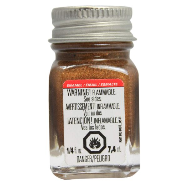 Testor's 1182TT 1/4 Oz Brass Flat Enamel Hobby Paint