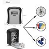 LUMBER JACK Wall Mounted Key Storage Box, 4-Digit Combination Lock, Key Safe with Backup Key Access, Black and Silver