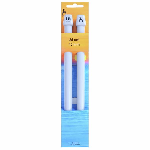 Pony Single Ended Classic Knitting Pins, Multi-Colour, 15mm