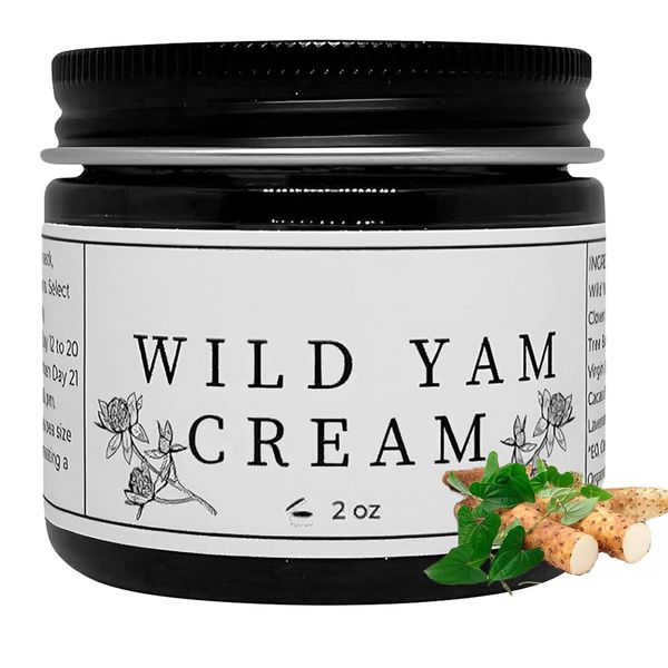 60G Wild Yam Cream,Women Wild Yam Root Cream Skin Moisturizer,Organic Annas Wild Yam Cream,for Moisturizing and Lubrication(Glass Bottle)