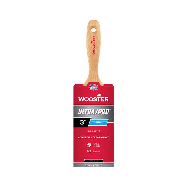 WOOSTER 4173-3 Paint Brush,3 in,Wall,PET/Nylon,Firm 3UW39