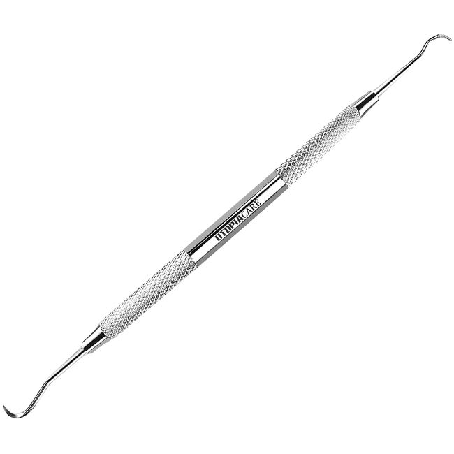 Professional Dental Tartar Scraper Tool - Dental Pick, Double Ended Tartar Remover for Teeth, Plaque Remover, Tooth Scraper (6 Inch, Silver, 1)