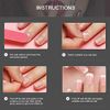 Yienate False Nails Purple Long Round Head French Nails Full Cover Nail Tips Fake Nails for Women and Girls 24Pcs