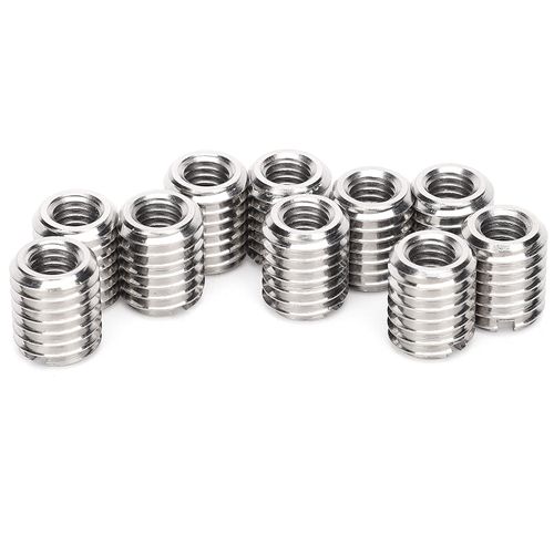 Fafeicy 10Pcs Threaded Insert Nuts, Stainless Steel Hex Socket Screw Bolt Inserts, Female Thread M6 x 1.0, Male Thread M10 x 1.5, Threaded inserts for wood M6 threaded insert Drive rivets