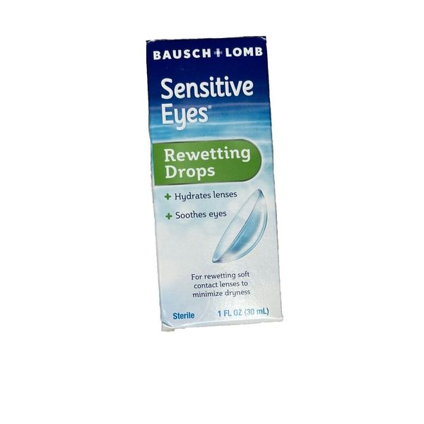 Bausch + Lomb Sensitive Eyes Rewetting Drops 1oz Contact Lenses DISCONTINUED