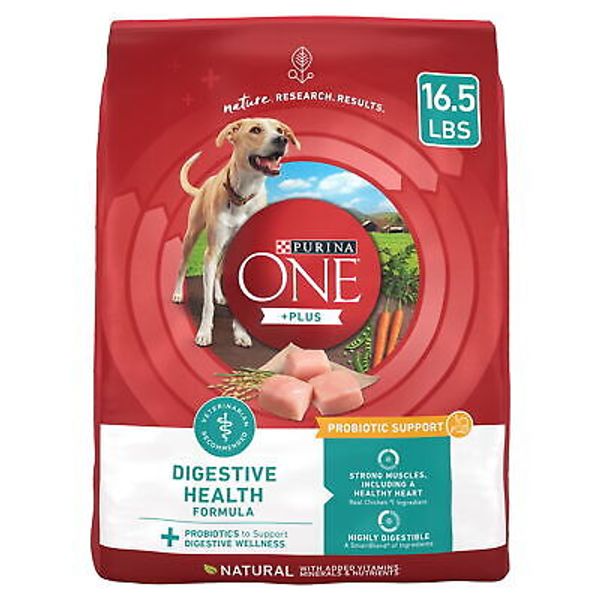 Dry Dog Food Digestive Health High Protein Natural Chicken & Rice 16.5 lb Bag US