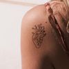 Real Heart with Flowers - Inkster Tattoo | Vegan & Waterproof Temporary Tattoos for Adults - EU Cosmetic Certified Colour - Revolutionary 2 Week Tattoo | Premium Adhesive Tattoos