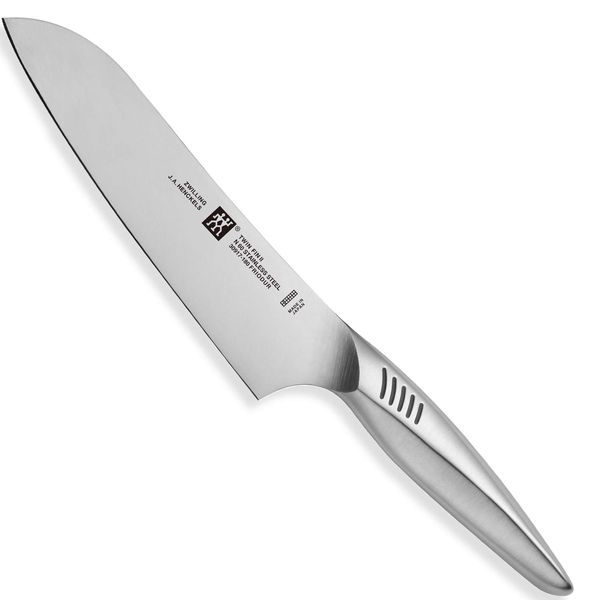 Zwilling 30917-181 Twin Fin 2 Multi-Purpose Knife, 7.1 in (180 mm), Made in Japan, Santoku Knife, All Stainless Steel, Dishwasher Safe, Made in Seki City, Gifu Prefecture