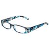 Calabria 759 Designer Reading Glasses&Match Case Multi Blue Crystal Mosaic +2