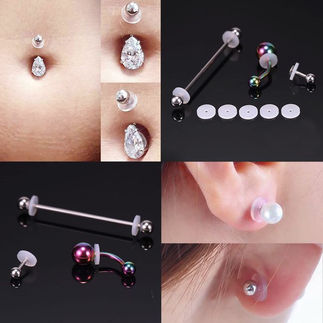 Silicone Earring Backs, Full Cover, 20PCS Clear Earring Backs