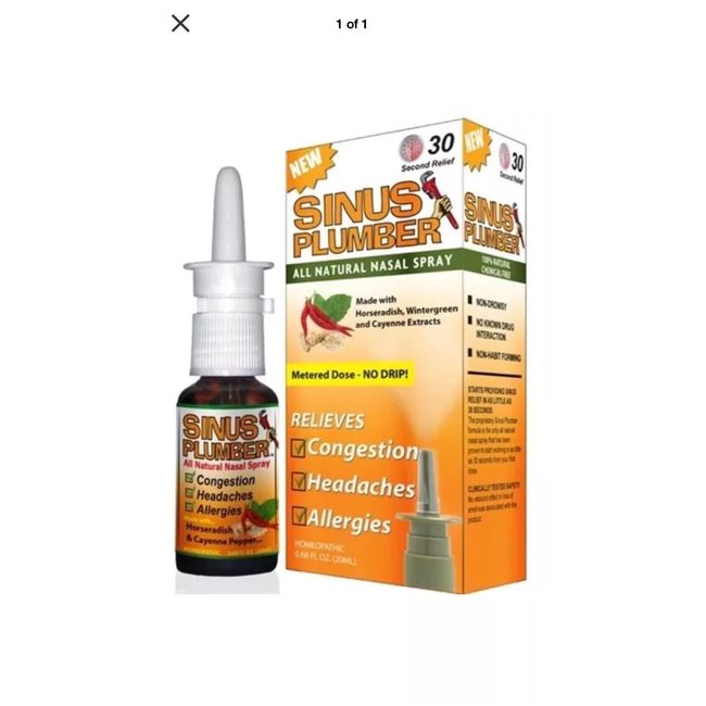 SINUS PLUMBER HOMEOPATHIC NASAL SPRAY Congestion Allergies  FAST FREE Shipping