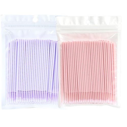 200 PCS Microbrush Micro Applicatori, Ciglia Microbrush per Laminazione Ciglia Micro Applicatori per Ciglia Estensioni, Pennello micro applicatore（Viola+Rosa）