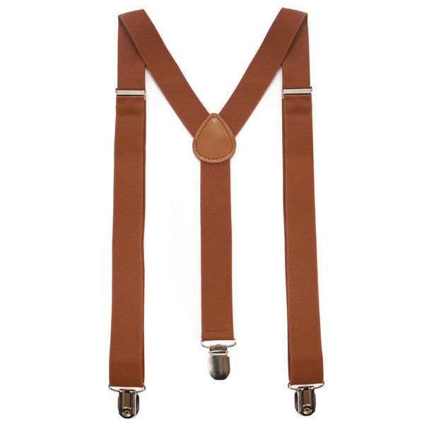 JEMYGINS Rust Mens Suspender with 3 Strong Clips Adjustable Braces (29)