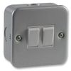 PRO ELEC 9402SMB Metalclad 2 Gang 2 Way Light Switch