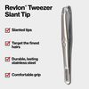 Revlon Multipurpose Hair Removal Tweezer, High Precision Slant Tip Tweezers for Men, Women & Kids, Stainless Steel (Pack of 1)