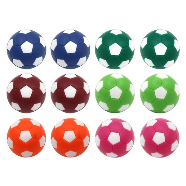 Dragon Eight Table Soccer Foosballs Replacement Balls Mini Multicolor 36mm Official Foosball 12 Pack